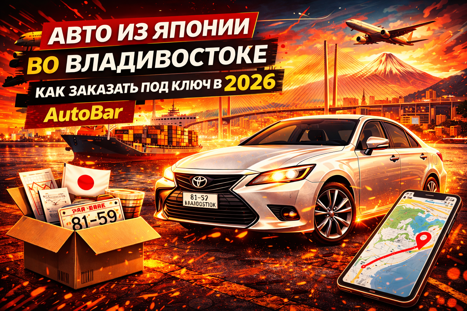 Авто из Японии во Владивостоке: как заказать под ключ в 2026 | АвтоБар