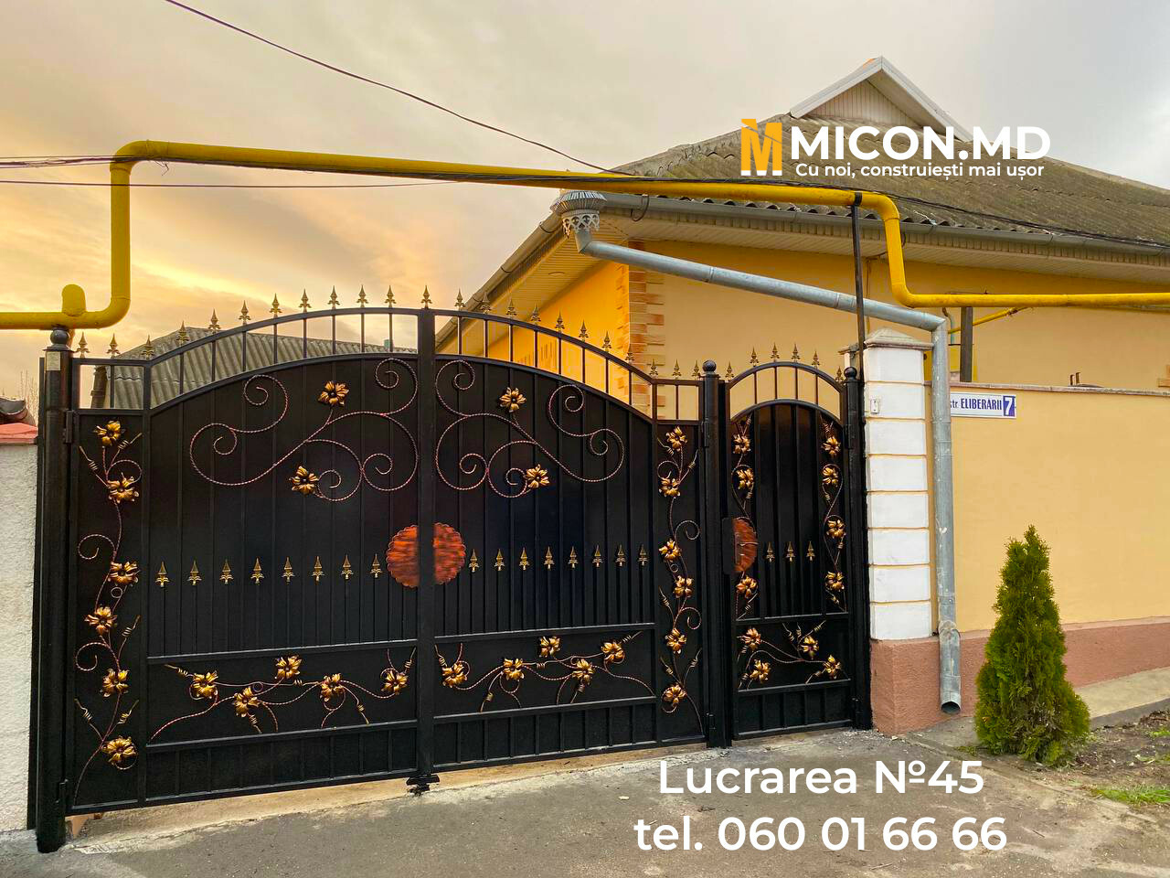 Porți și portițe la comandă în Moldova. Livrare, montare.