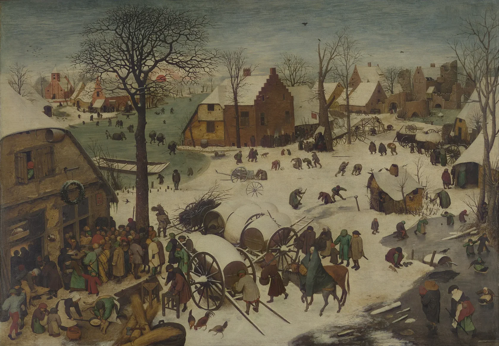 Питер Брейгель Старший. Перепись в Вифлееме, 1566