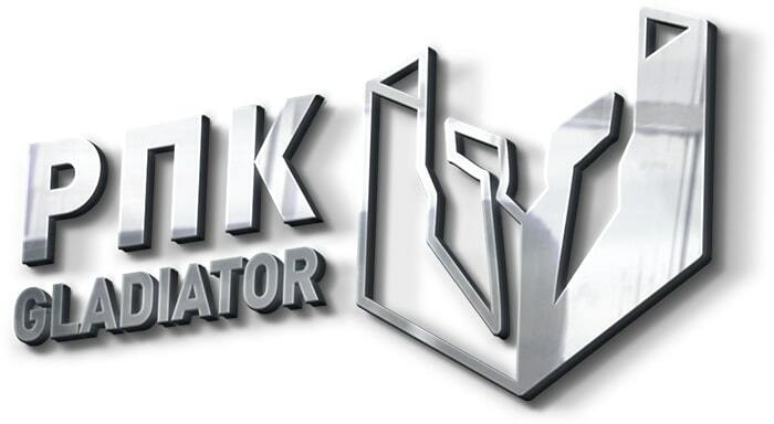 Логотип РПК Гладиатор из нержавейки