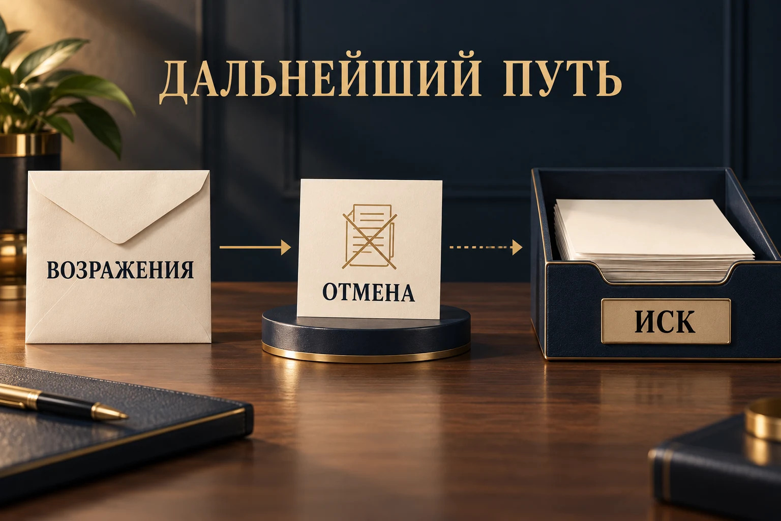 Возражения ведут к отмене приказа; отдельный иск показан как возможный дальнейший путь