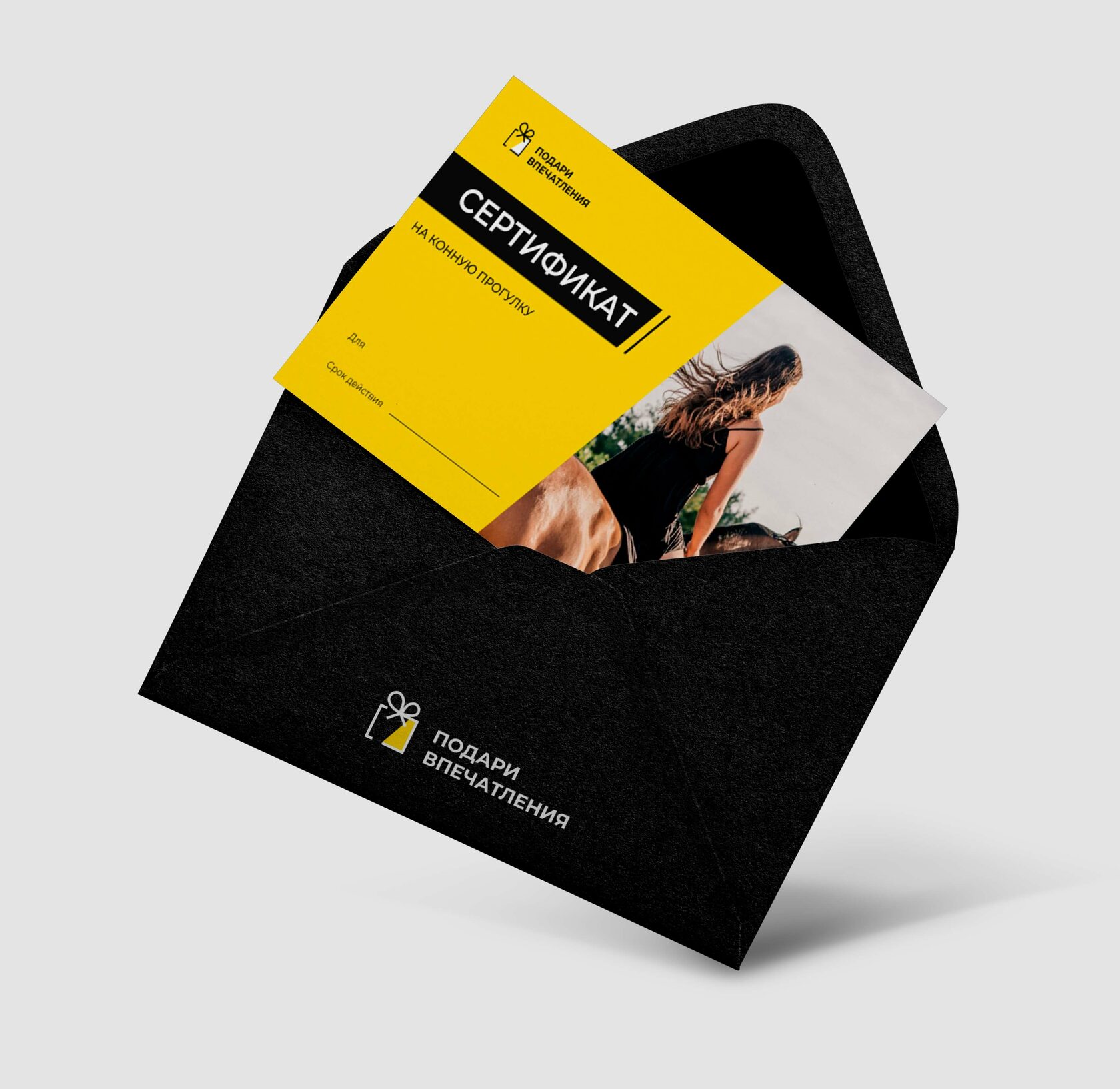 Сертификат на езду на мотоцикле в подарочном конверте