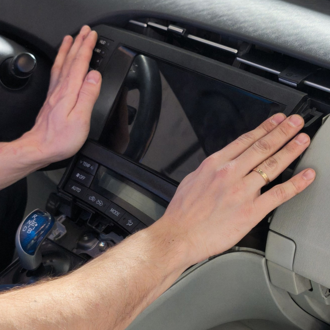 Подключение проводки за приборной панелью Toyota