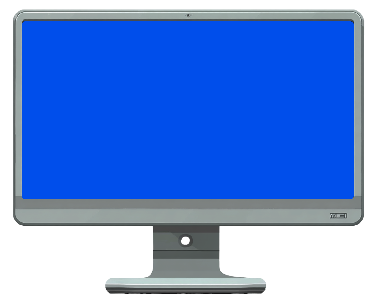синий экран монитора