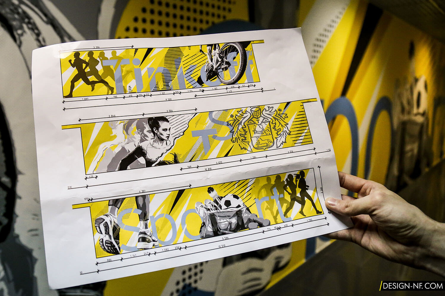 Граффити оформление стен в спортзале тинькофф банка