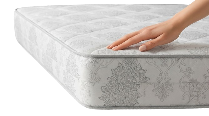 Ортопедический матрас, сверху женская рука