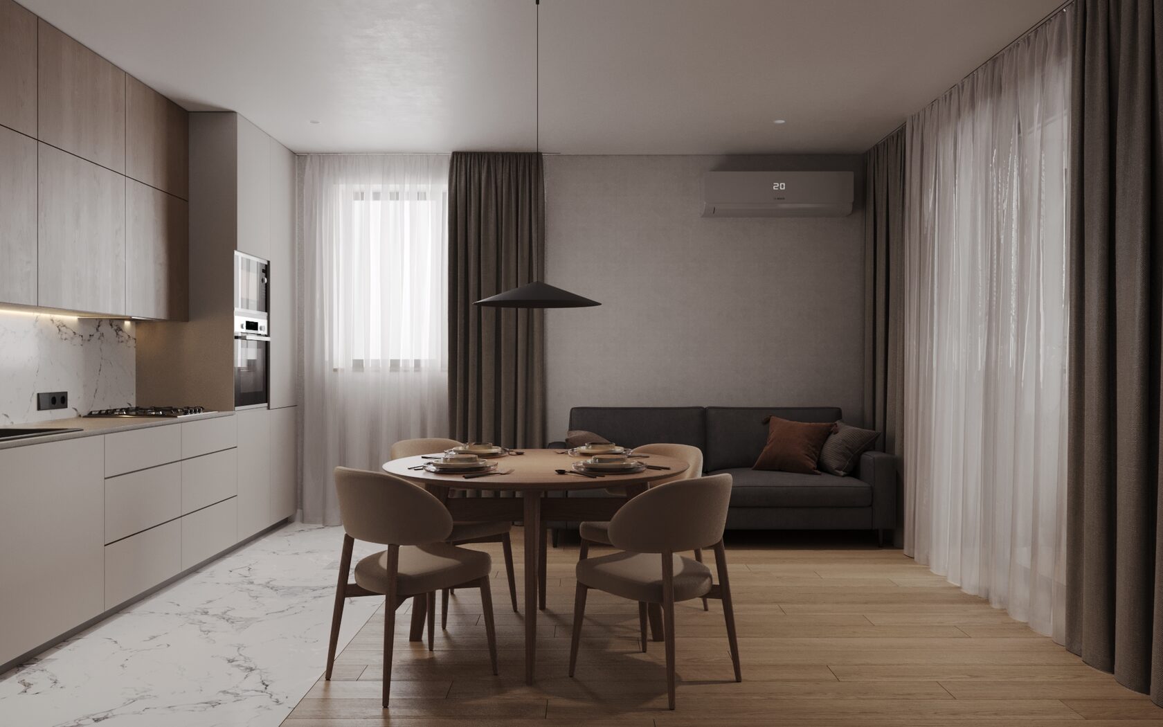 Кухня-гостинная