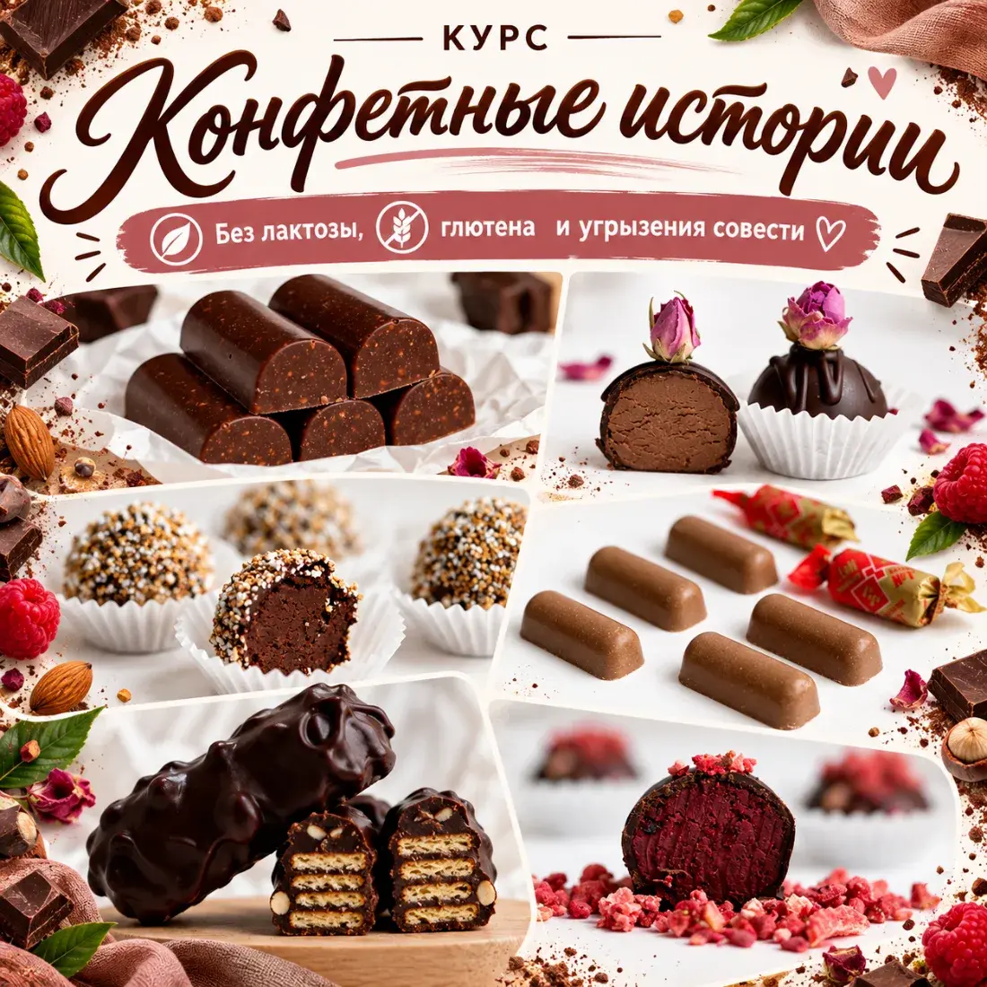 Конфеты, трюфели и батончики с курса «Конфетные истории»