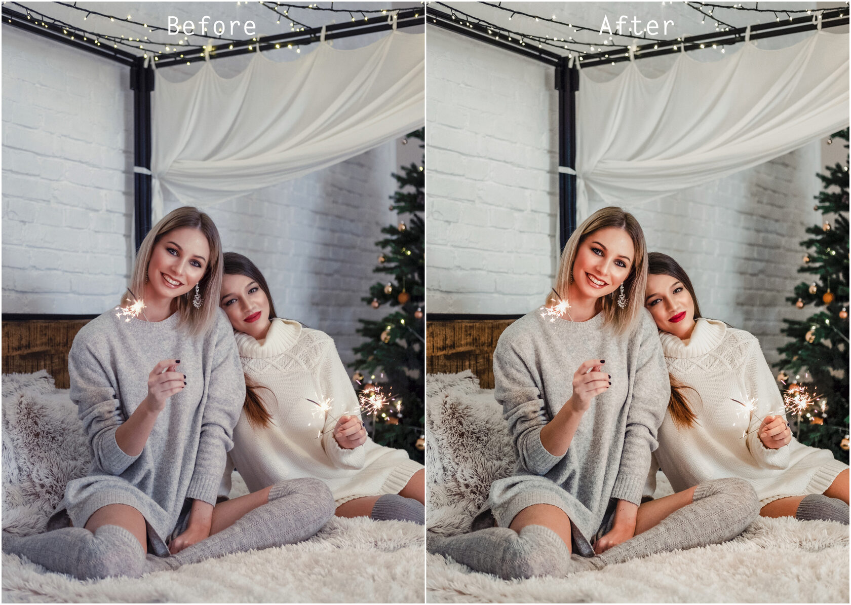 Фото до применения зимнего пресета
