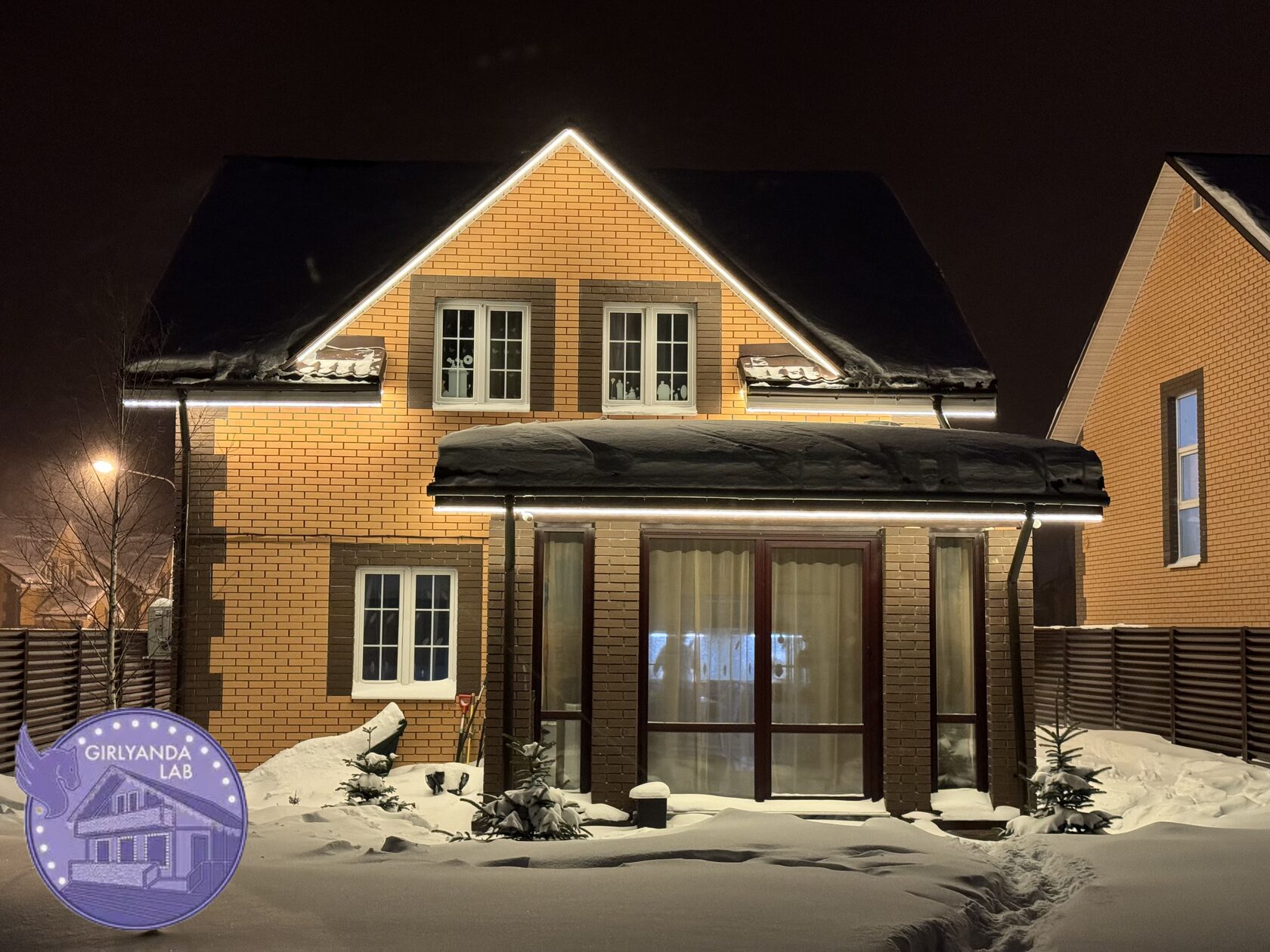 Подсветка загородного дома в КП Пушкинский лес