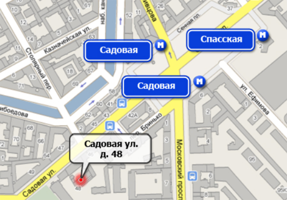 Карта спб садовая 42