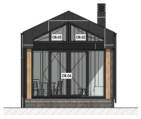 Проект дома "Компакт" для наглядного представления и визуализации данного варианта дома спереди