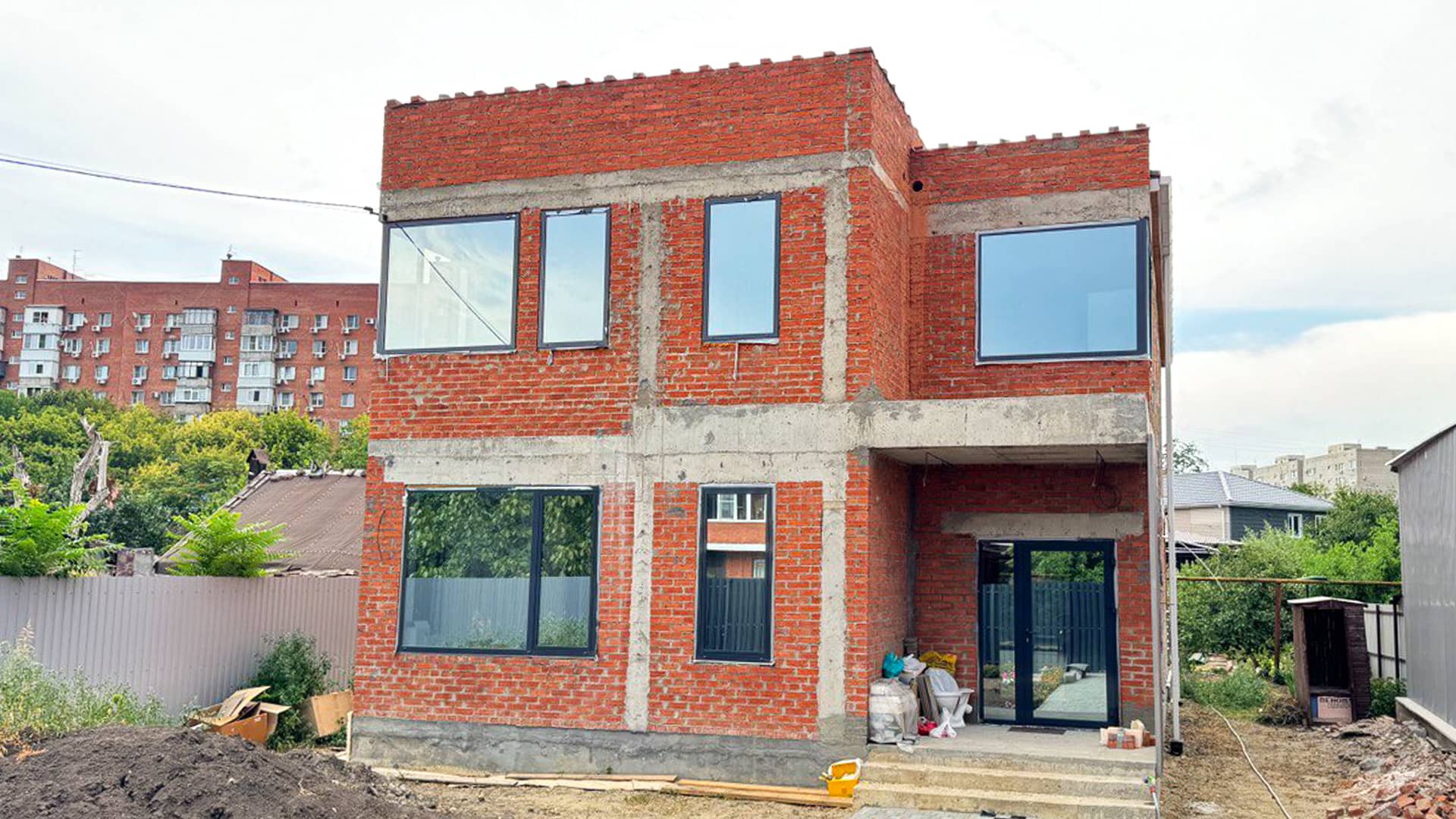 Пример построенного дома из Газобетона (газоблока)