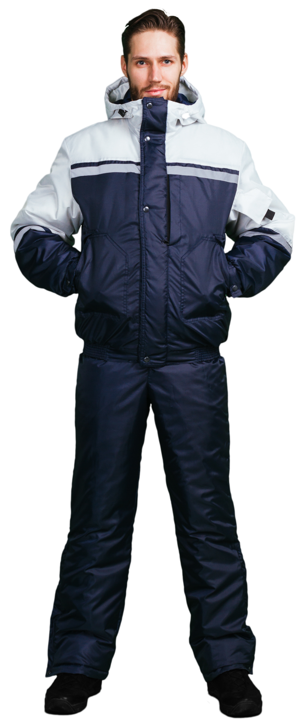 костюм зимний стим куртка полукомб цвет василек т синий фото 21
