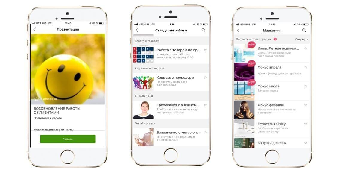 Добавление контента в приложение  Академия Sisley