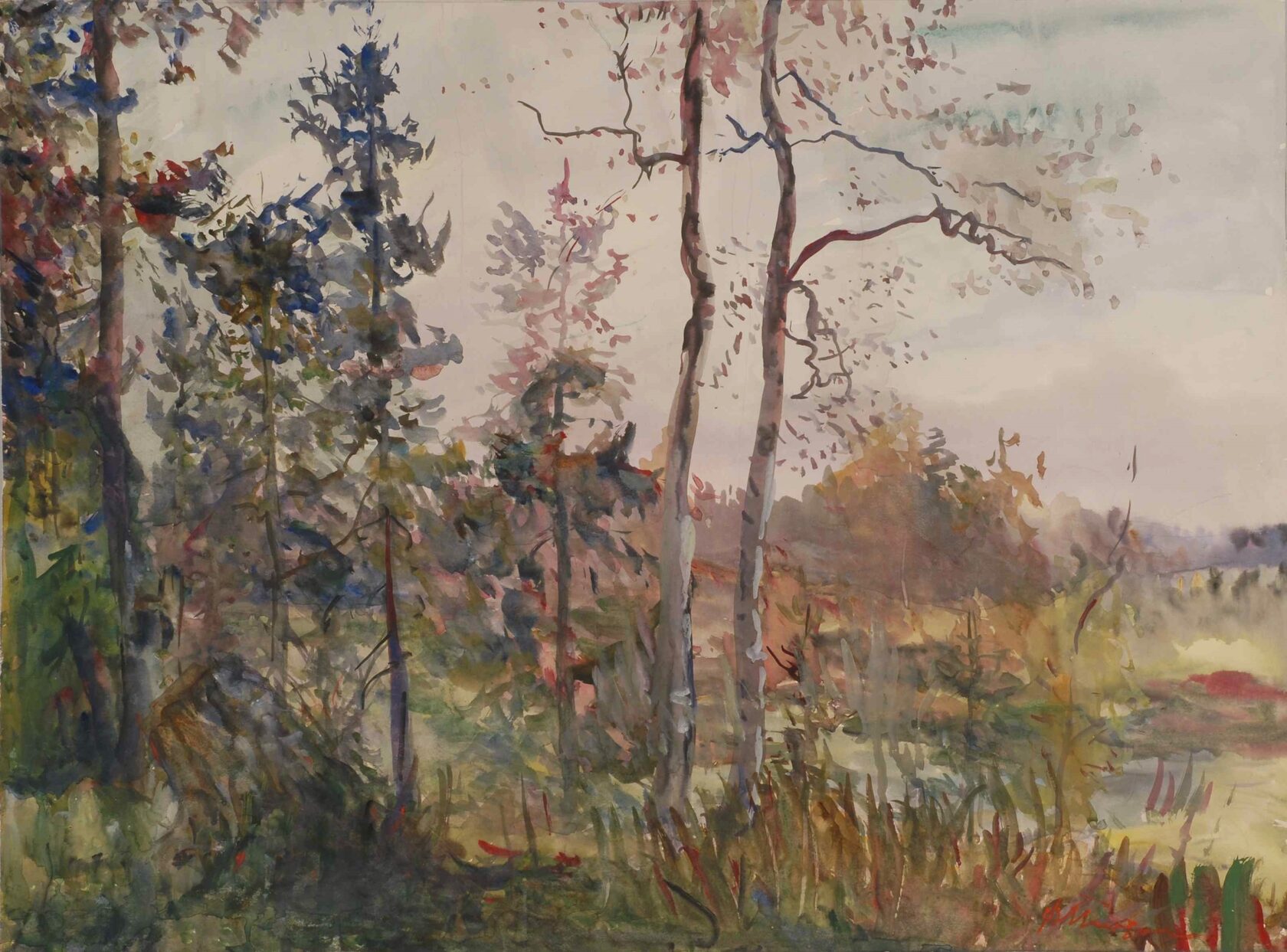 Платов Ф.Ф. Опушка. 1950