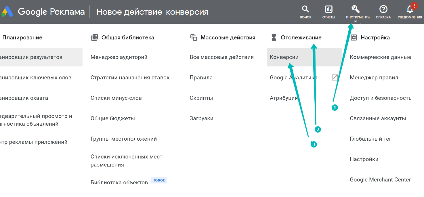 Настройка конверсий в Гугл Аналитикс 4 через Тег Менеджер