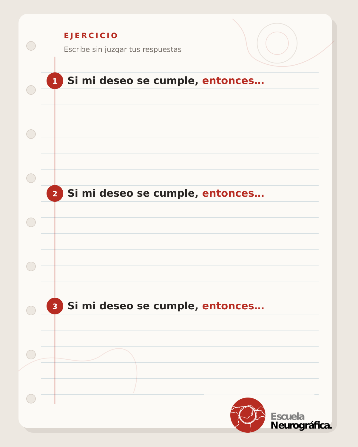 Ejercicio: si mi deseo se cumple, entonces — descubre miedos y creencias