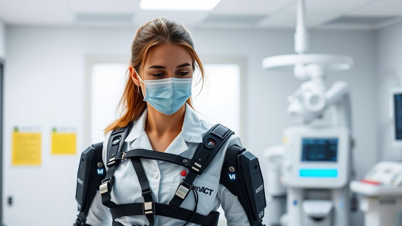 Medic with ExoMan exoskeleton