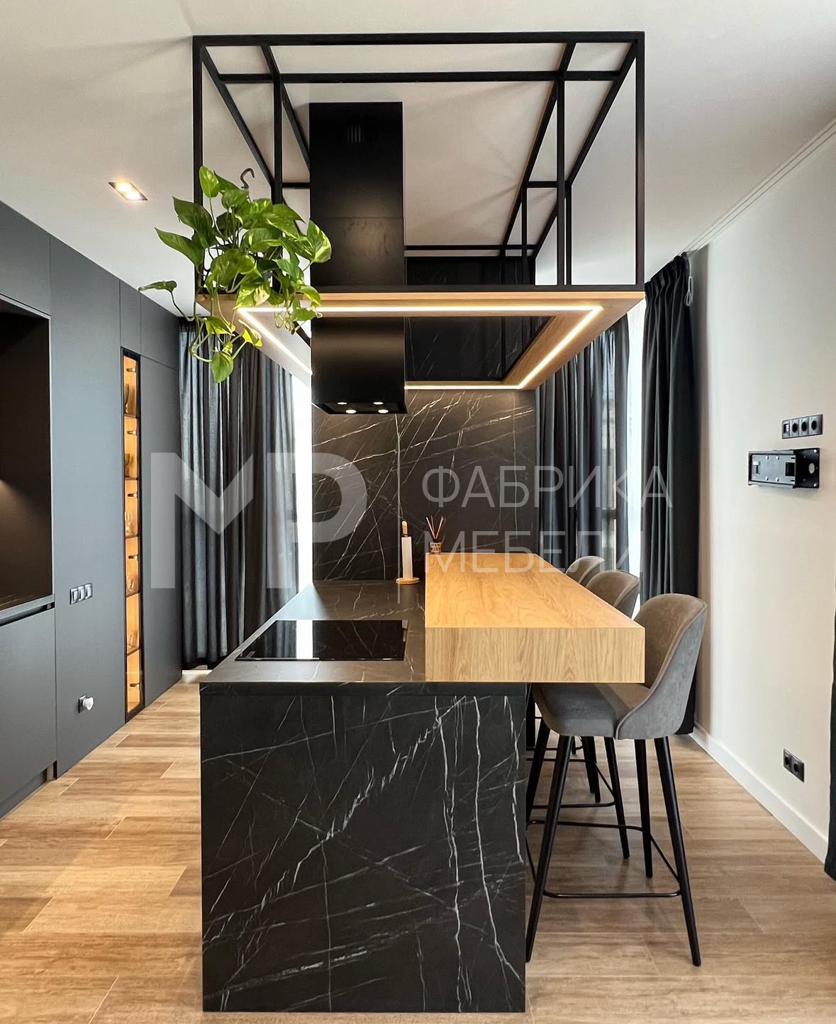 кухня в стиле лофт