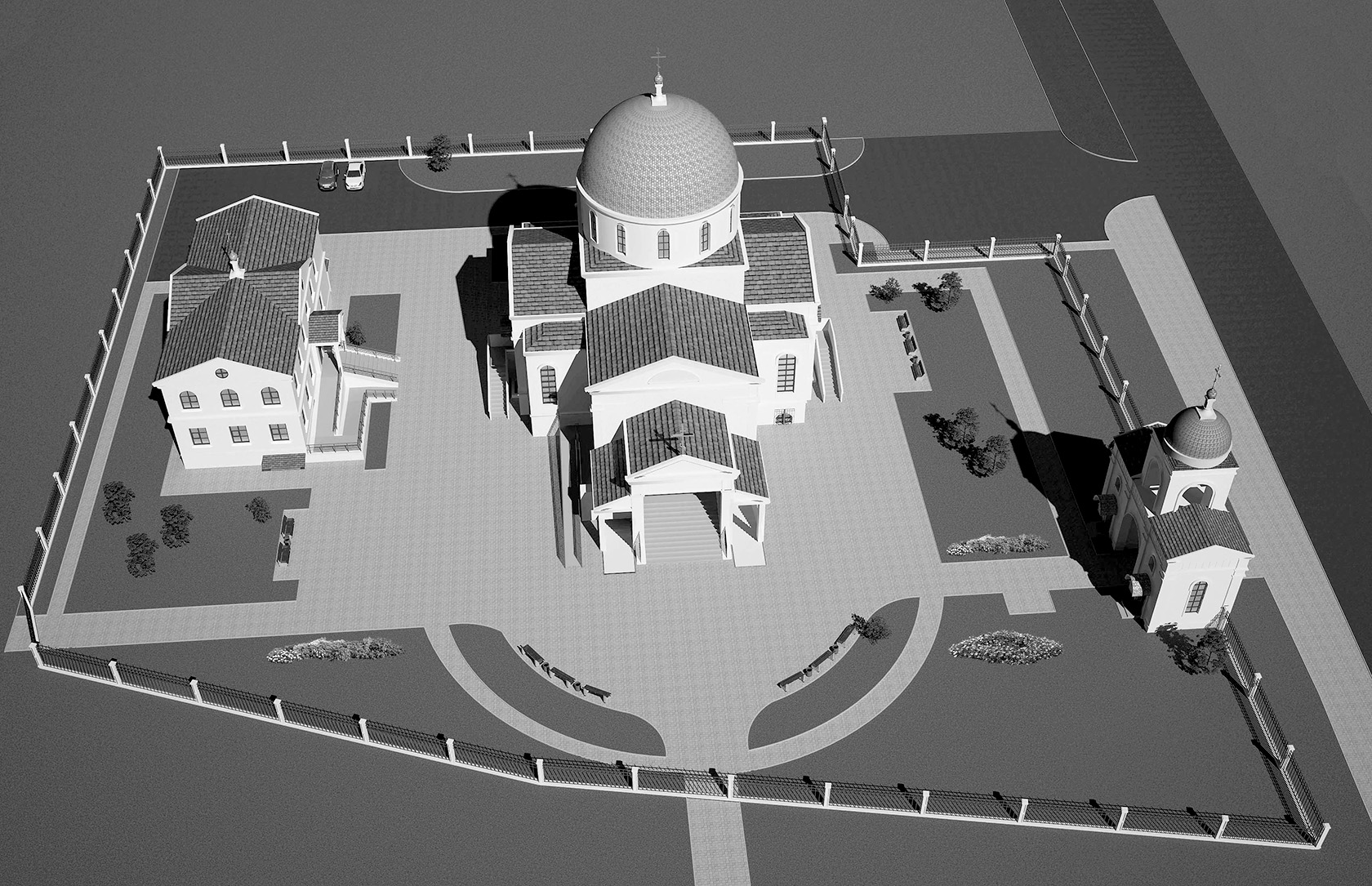 church architecture, church center, orthodox church project,, sacred architecture, byzantine church project