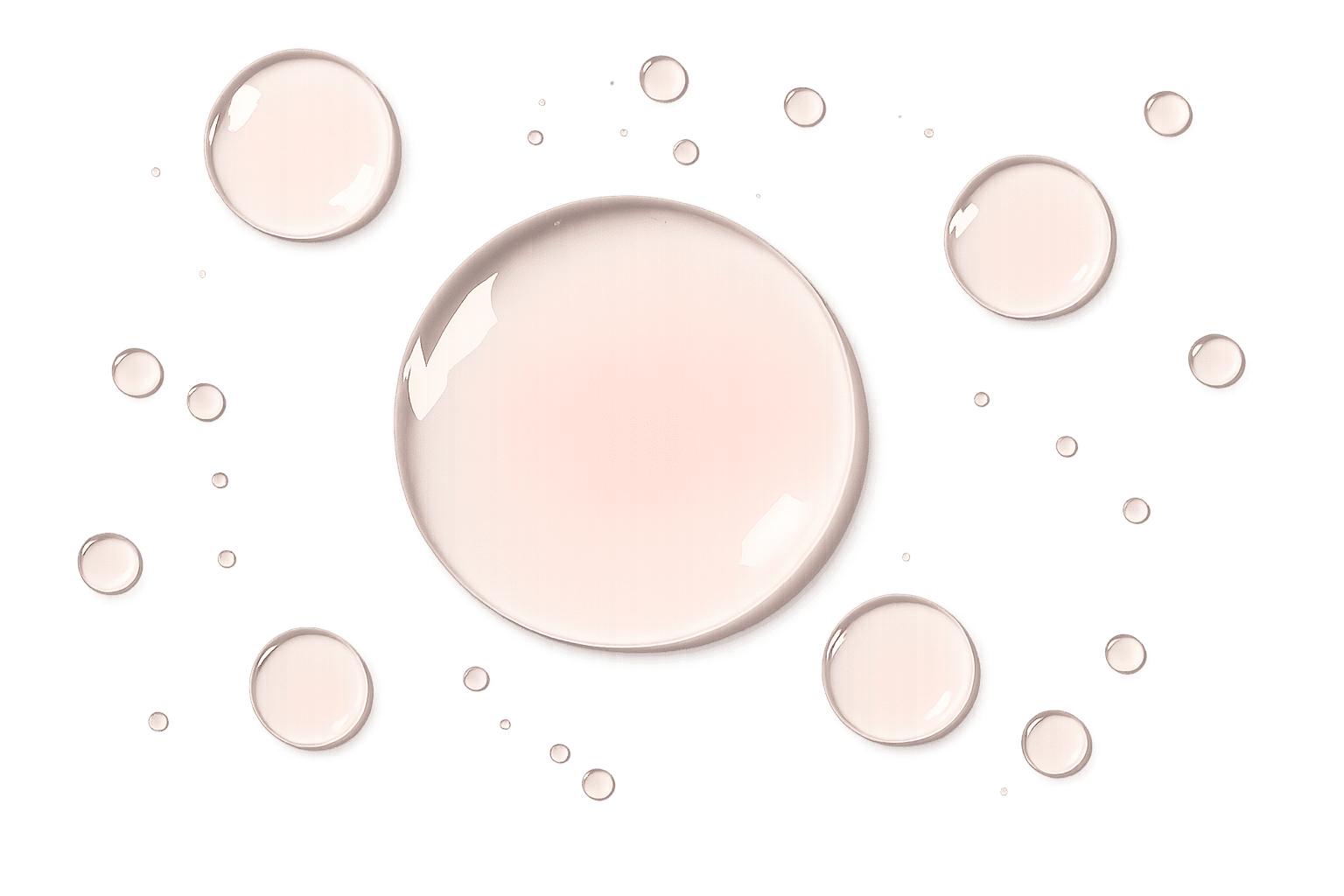 Декоративная картинка с изображением капель нежно-розового цвета