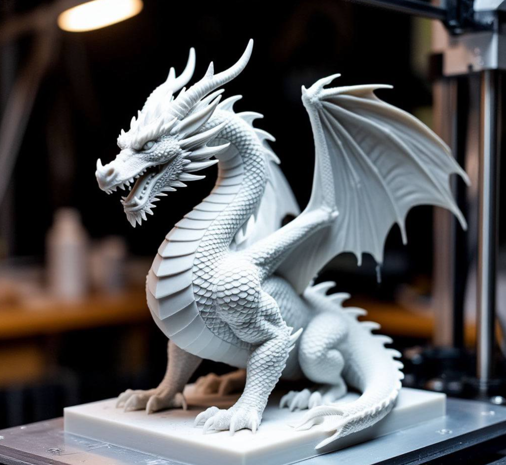 Фигура дракона, изготовленная с помощью 3D-печати