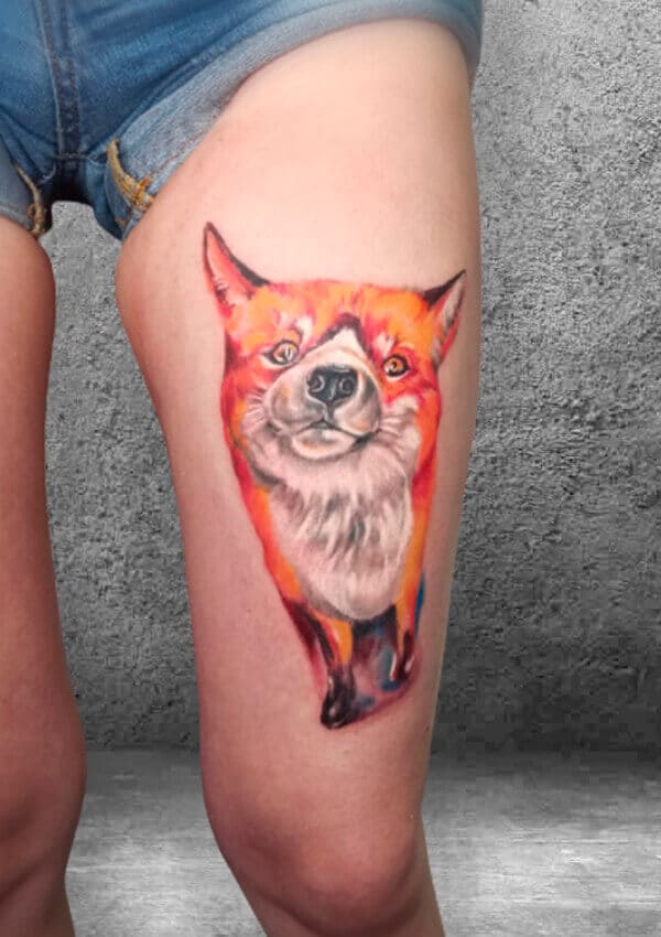 лиса тату, сделать тату в Перми, тату салоны Пермь