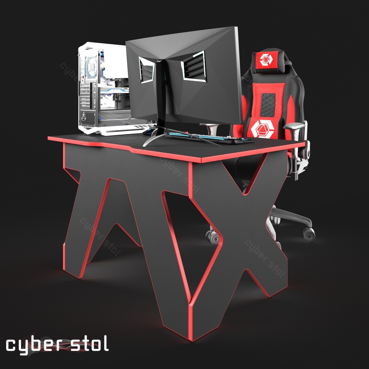 Стол для компьютерного клуба XGAMER Cyber xg10/BW