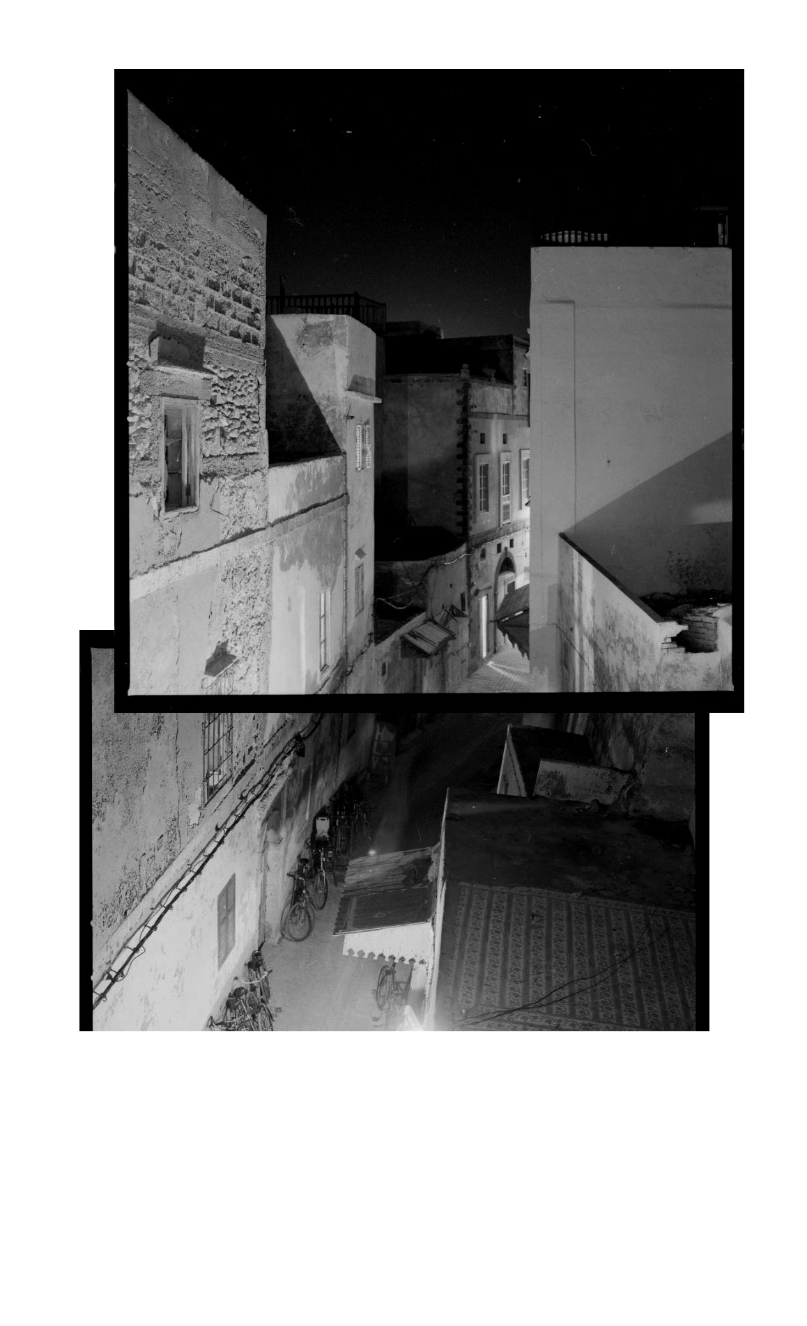 Night street Essaouira. Marocco. BW negative 6x6