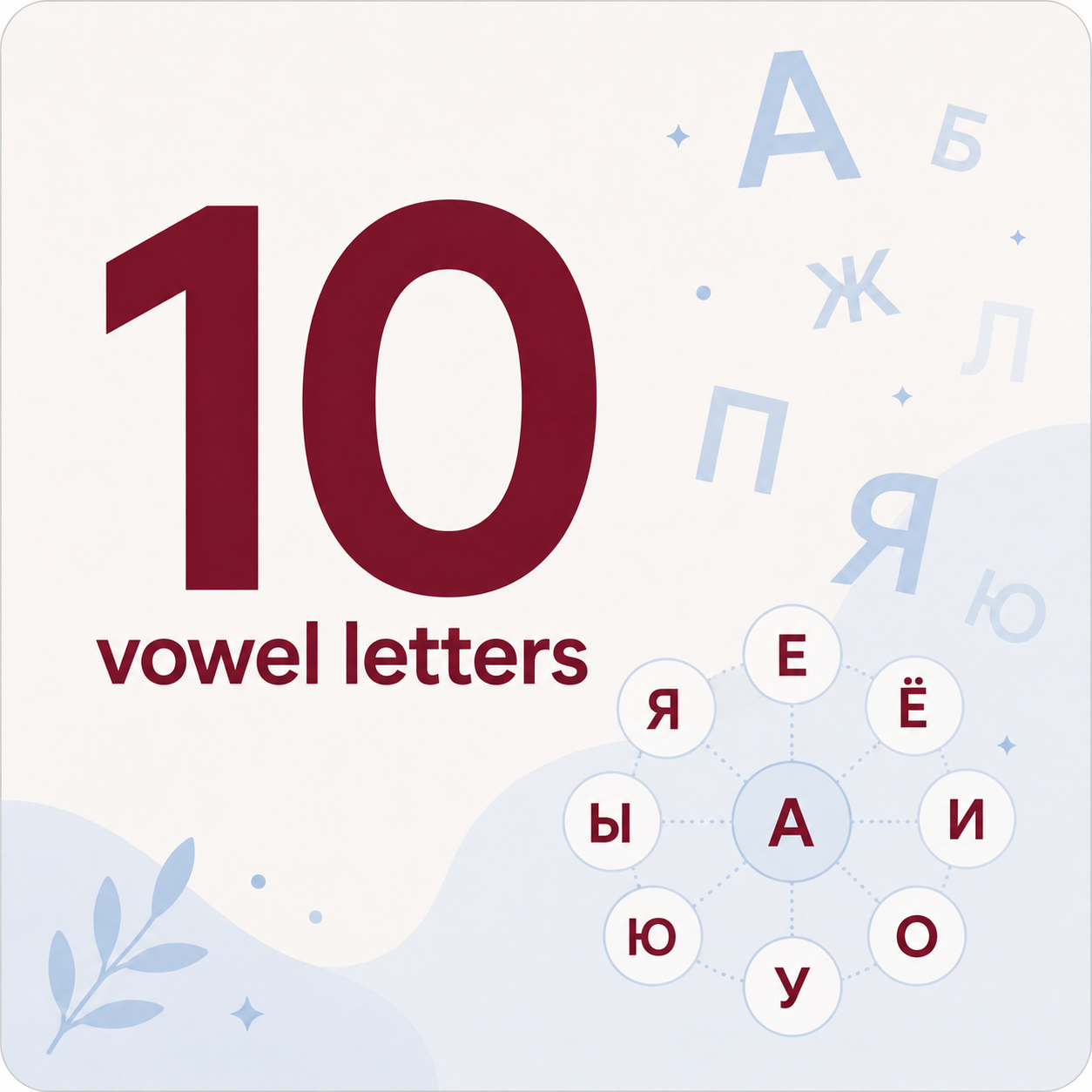 10 Russian Vowel Letters for Beginners