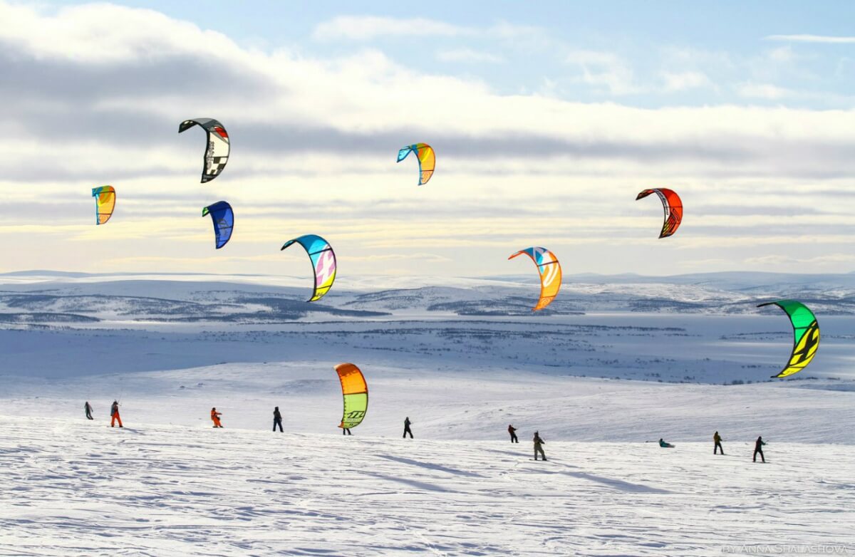Териберка сноукайтинг