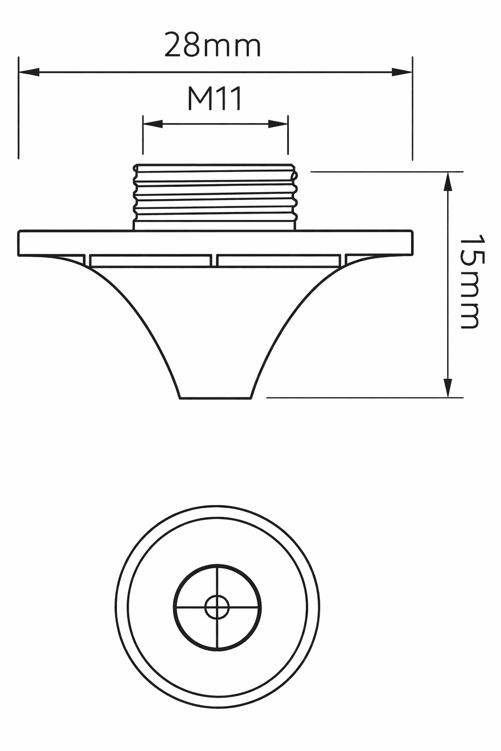 Сопла D28 H15 M11 одинарные