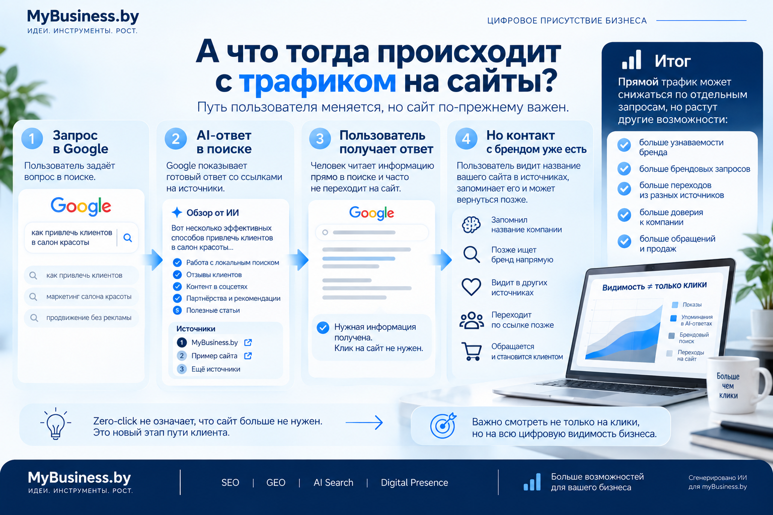Как Zero-click и AI Search меняют трафик на сайты