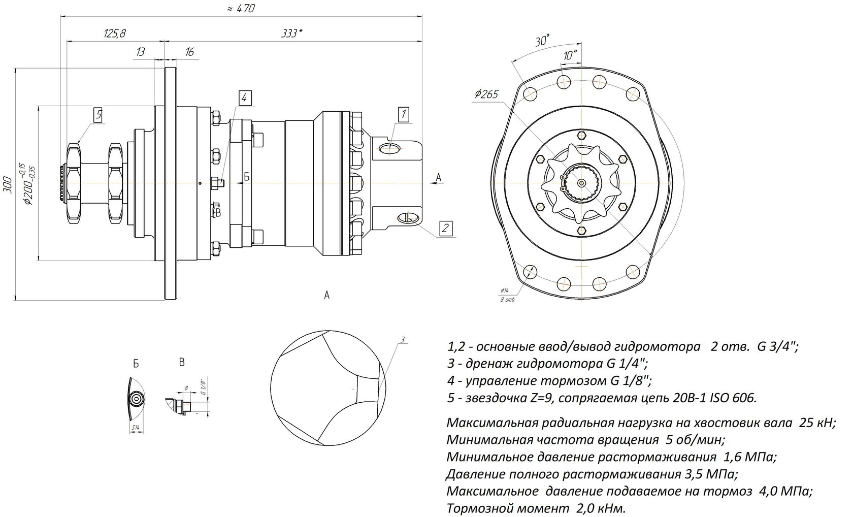 Габаритные и присоединительные размеры