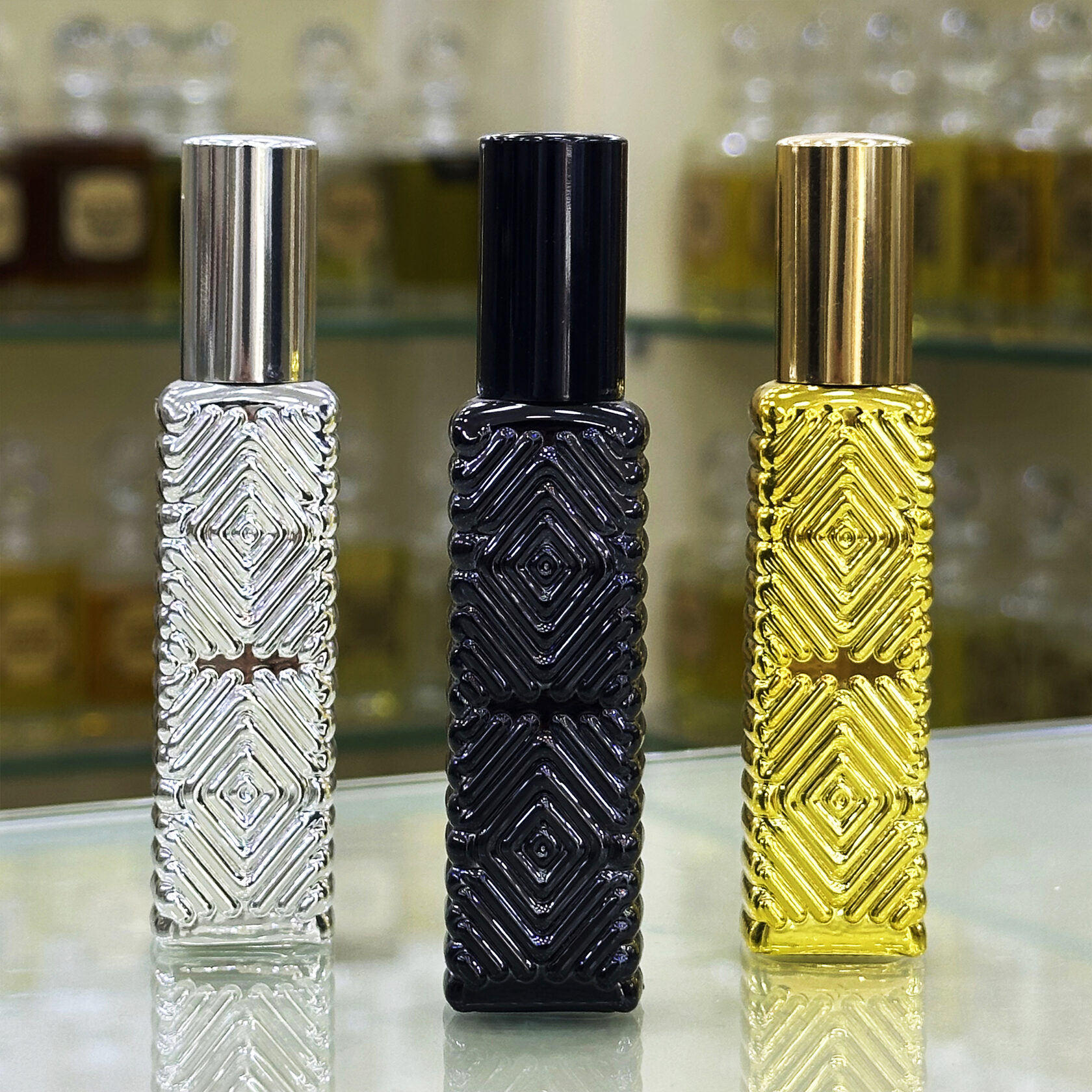 атомайзеры с темным стеклом