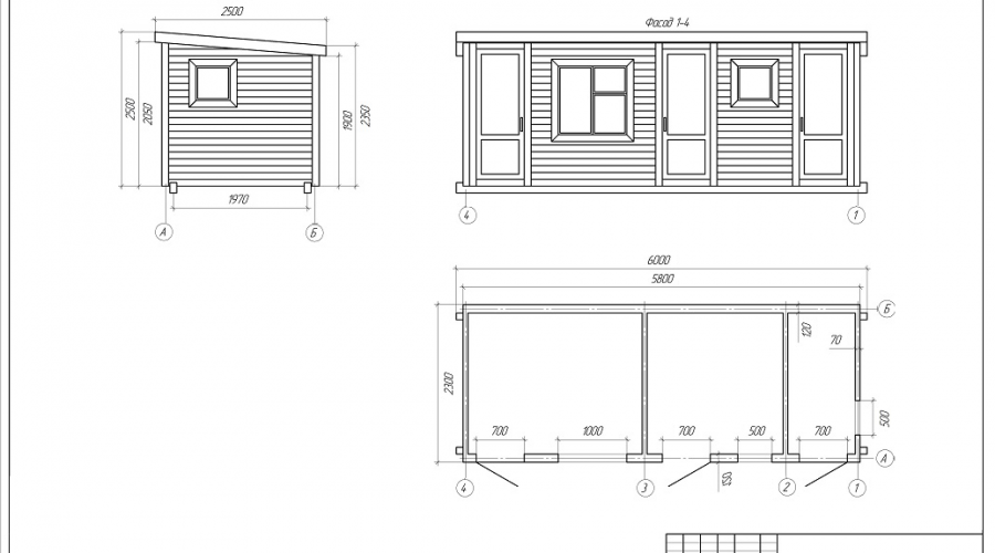 Бытовки из металла чертеж