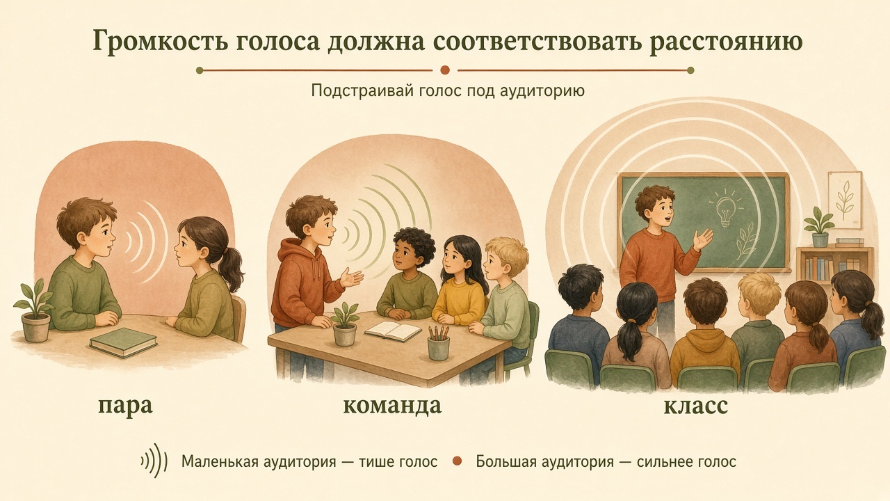 Голос соответствует расстоянию: пара, команда, класс