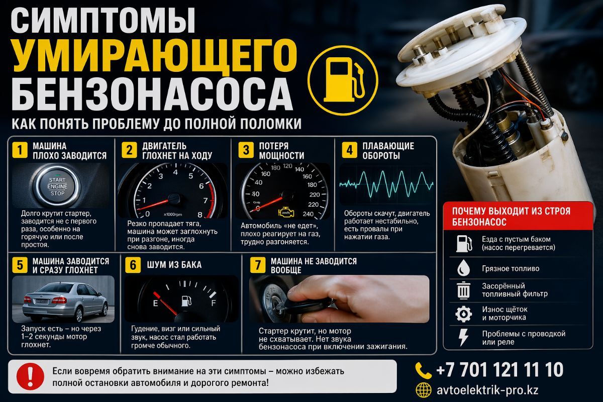 Как понять, что бензонасос умирает