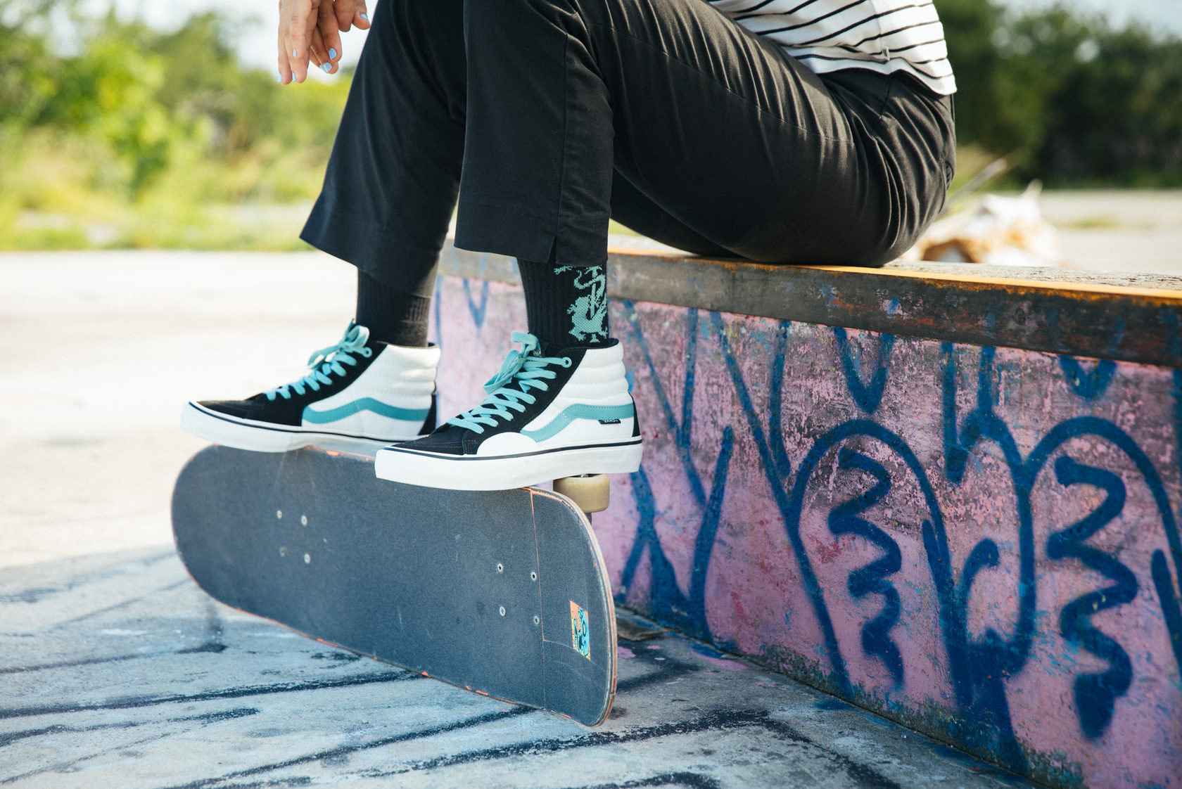 orange camo high top vans