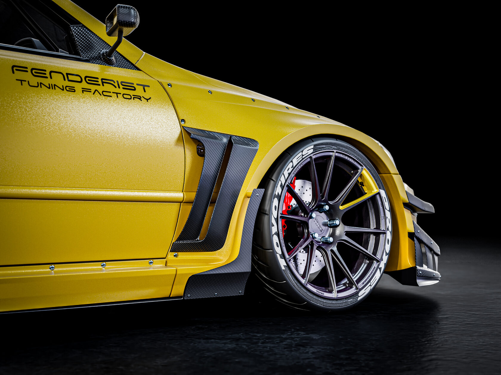 FENDERIST SPEC S DRIFT Spec 60mm / WIDE BODY KIT FENDER FLARES SET