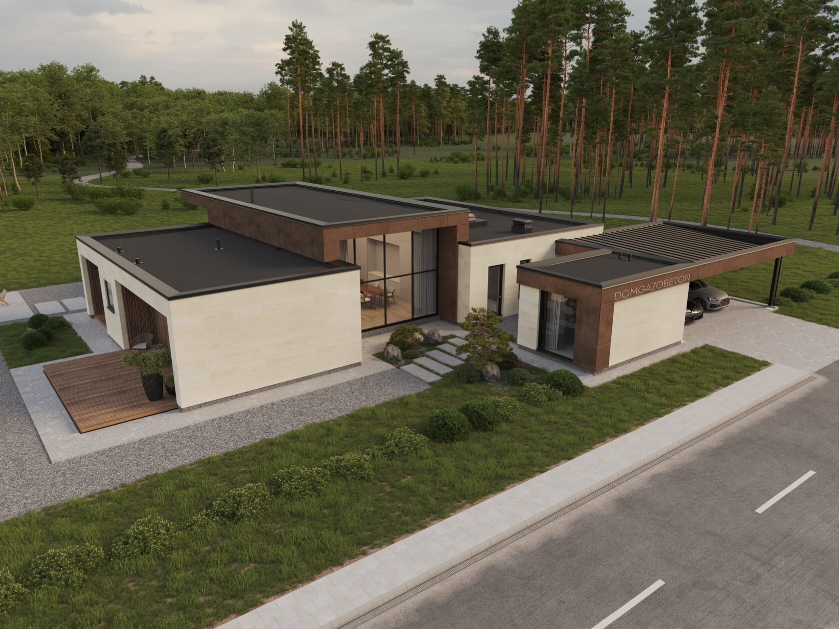 Быстровозводимый дом в Тихорецка ландшафт