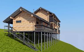 Каркасный дом на сваях