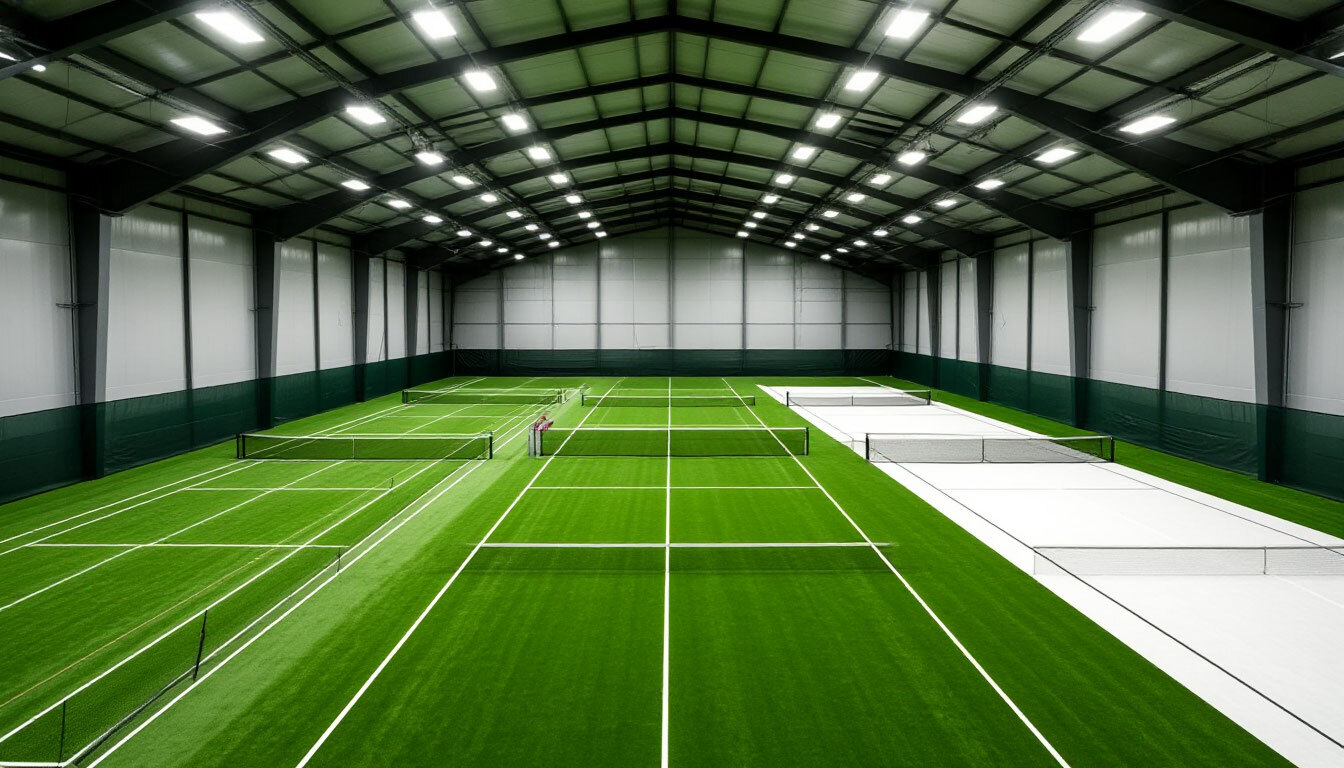 Крытые корты для большого тенниса в Москве