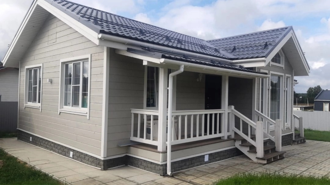 Каркасный дом в Усть-Лабинск гараж