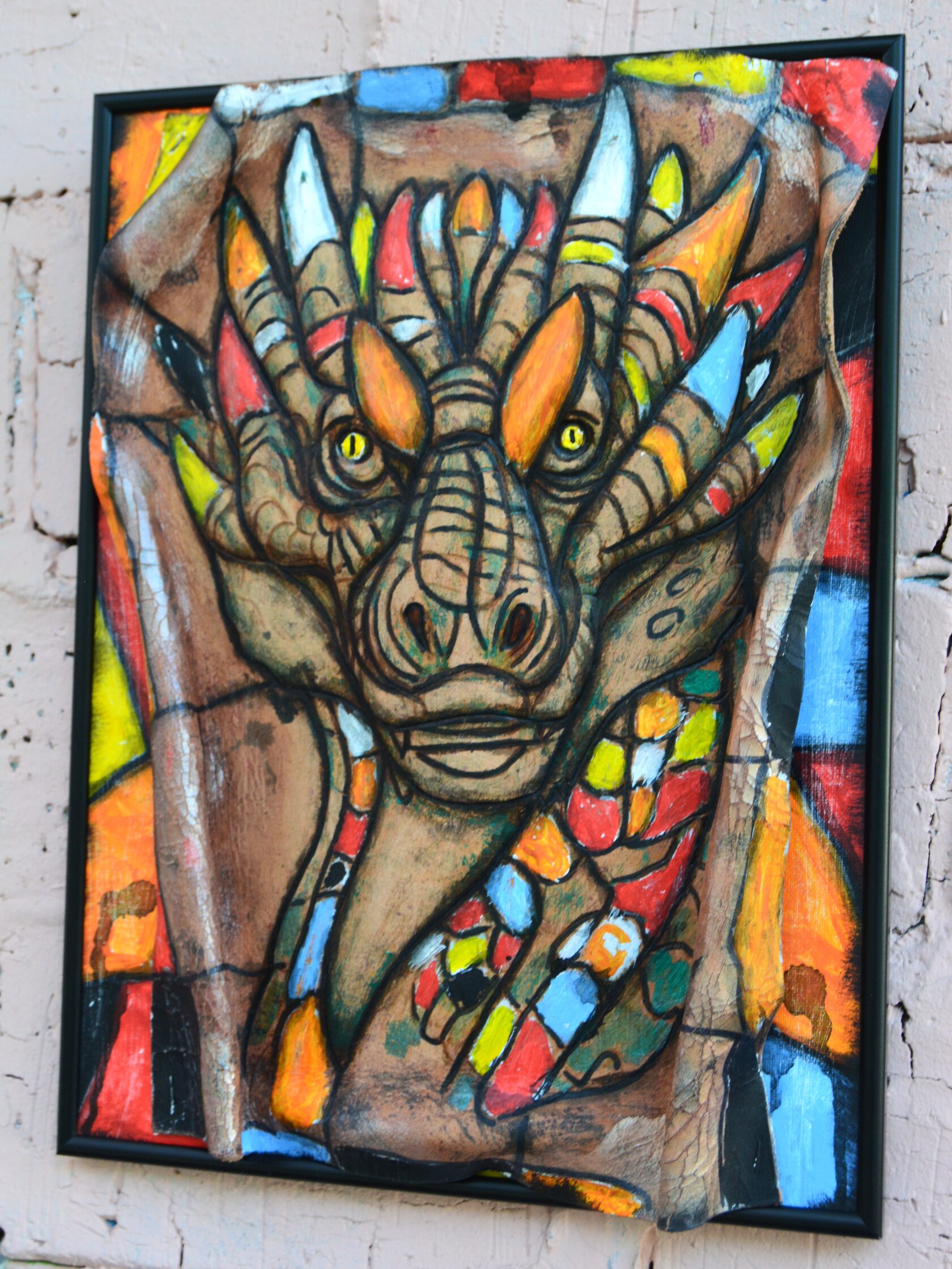 Картина из фактурной кожи мультисенсорная А.МузылевЪ &quot;Гранж Авангард 4&quot;