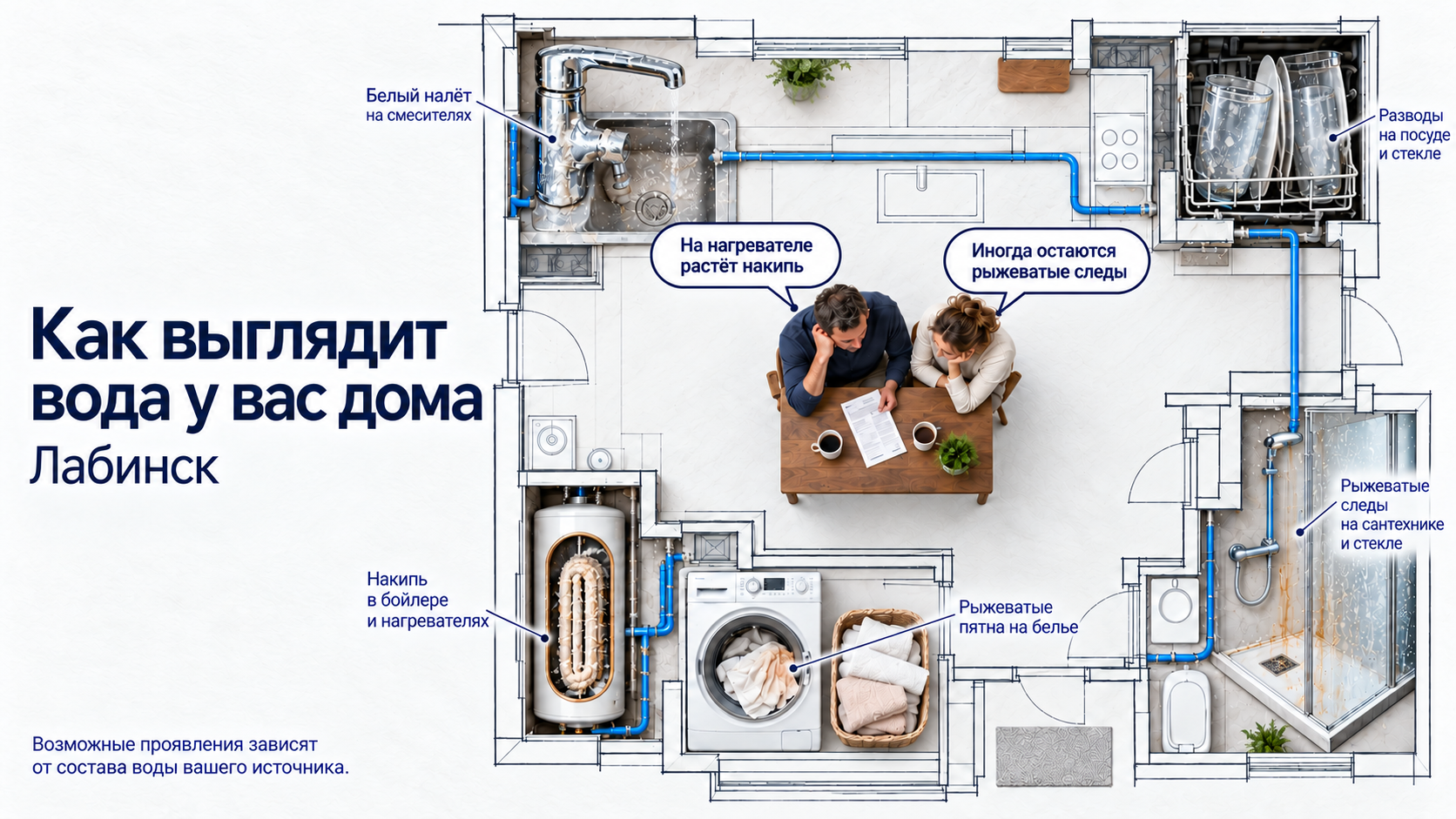 Бытовые признаки качества воды — Лабинск