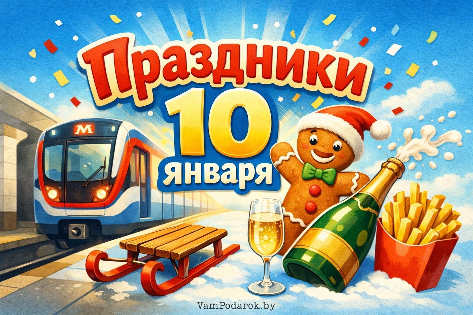 Праздники 10 января 2026 года – открытки и картинки