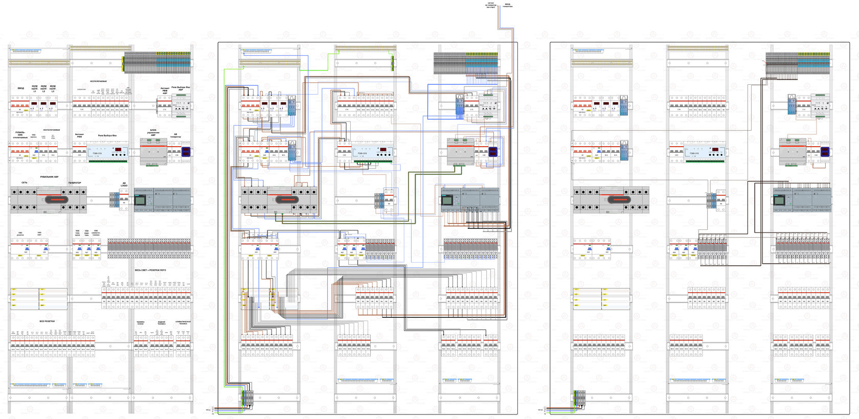 Visio схема электрощита