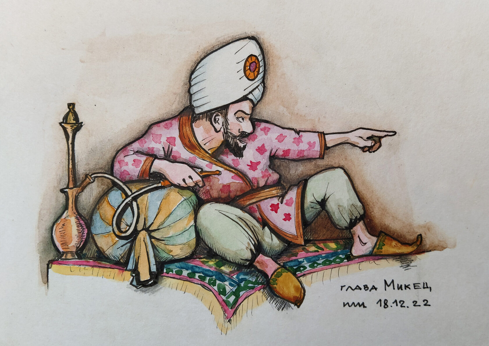 Микец - рисунок художника Йосифа Лихтарева